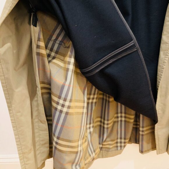 BURBERRYS VINTAGE Men's 40 Long Trench Coat WOOL lining NOVA check - Picture 8 of 16